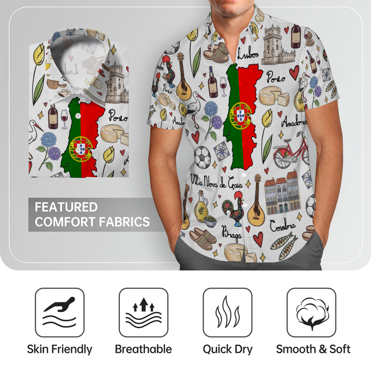 Portugal Hawaiian Shirt For Vacation And Travel Lovers