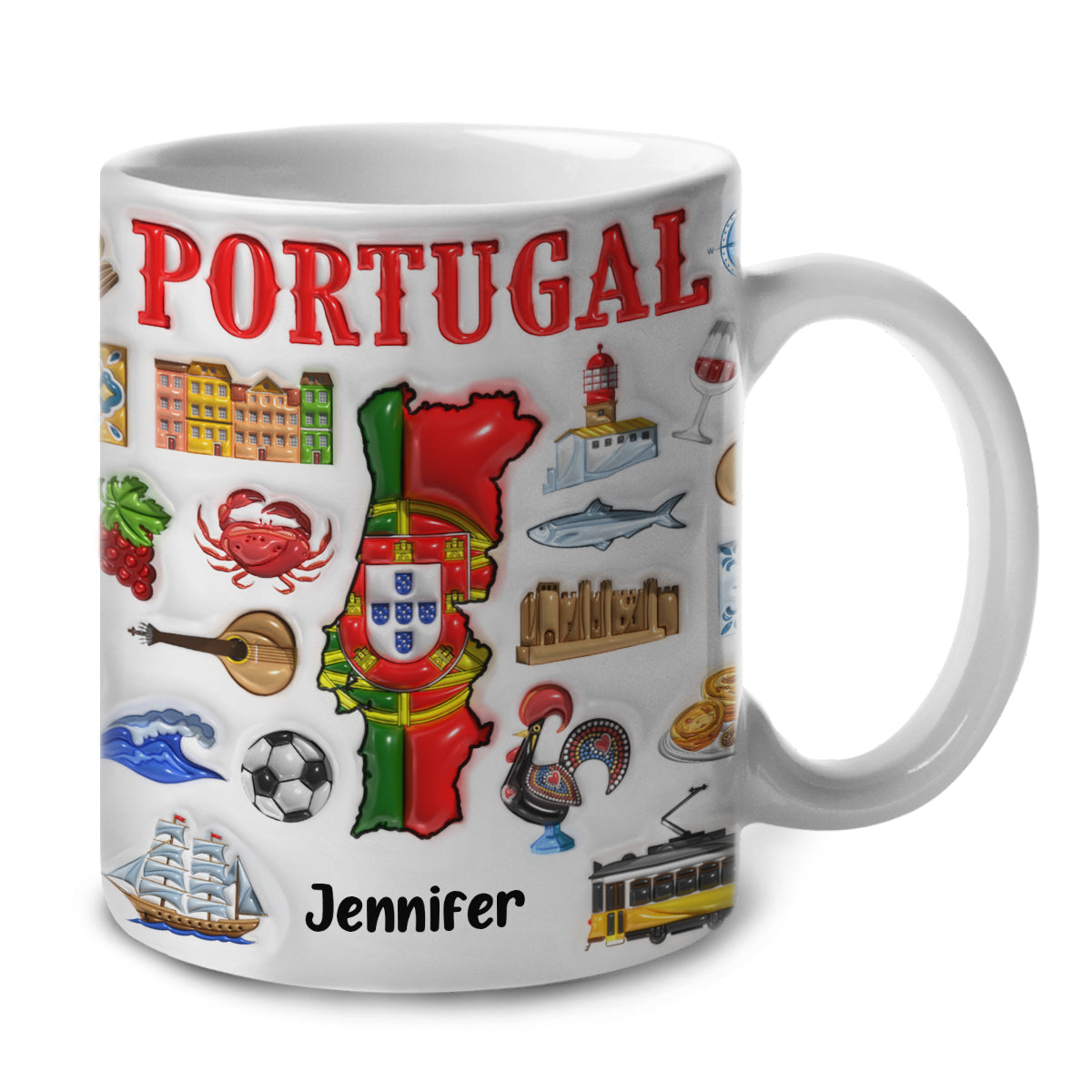 Custom Portugal Coffee Mug Cup With Your Name