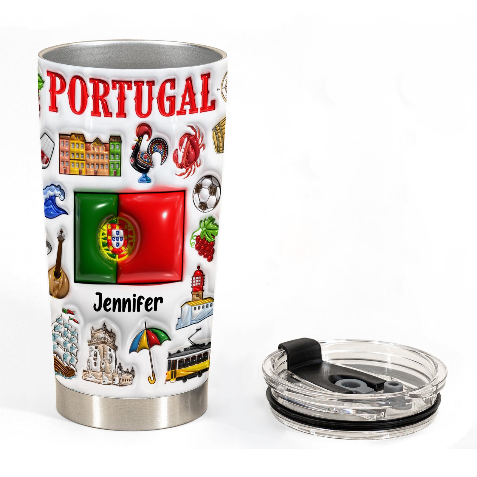 Custom Portugal Tumbler Cup With Your Name