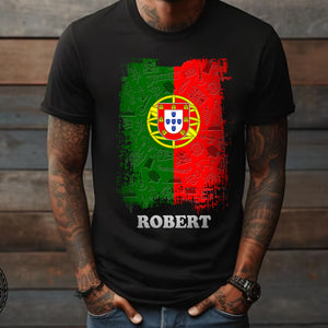 Portugal Flag Personalized T-shirt With Symbols