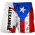 Puerto Rico Half Flag With Grunge Brush Men's Personalized Beach Shorts