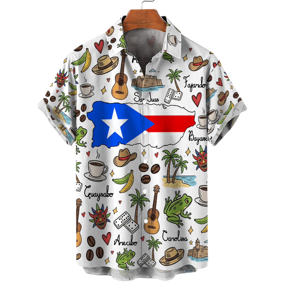 Puerto Rico Hawaiian Shirt For Vacation And Travel Lovers