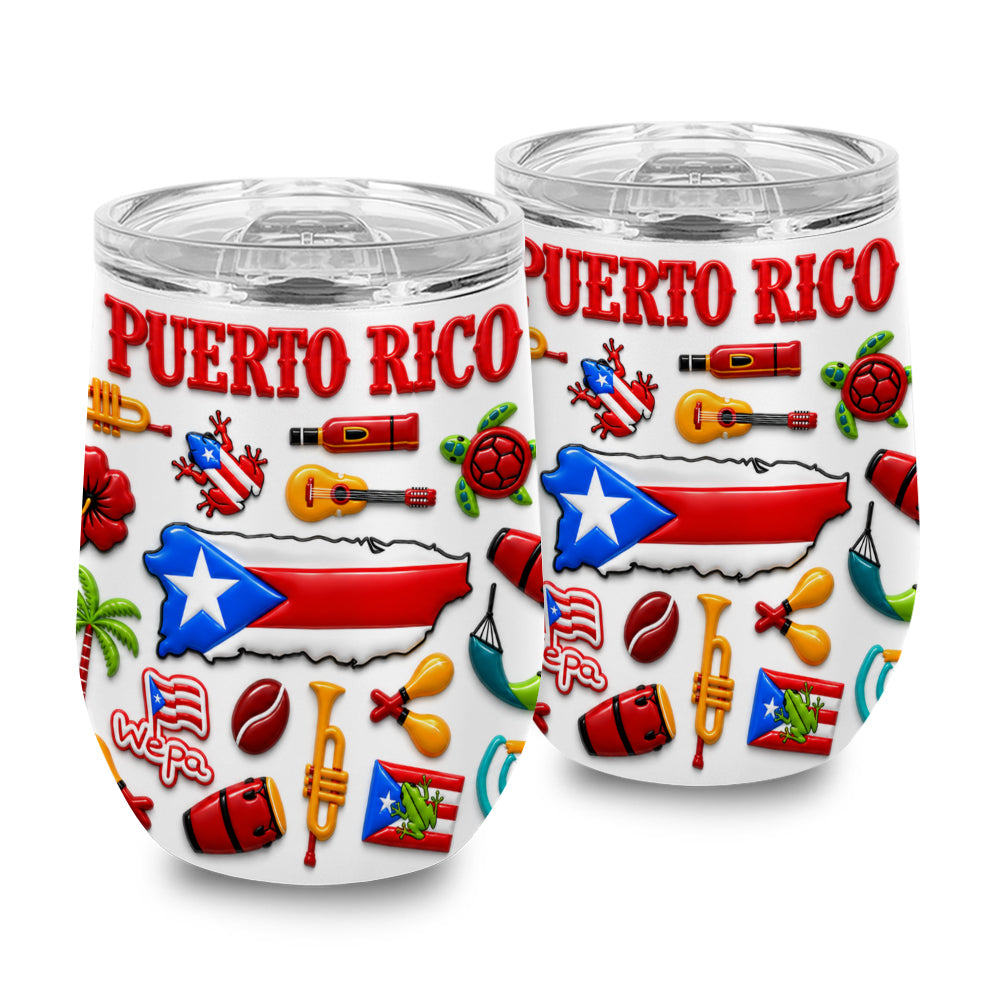 Puerto Rico 2D Printed Cup Tumbler 12oz