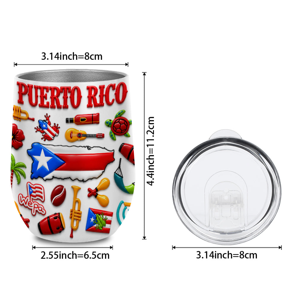 Puerto Rico 2D Printed Cup Tumbler 12oz