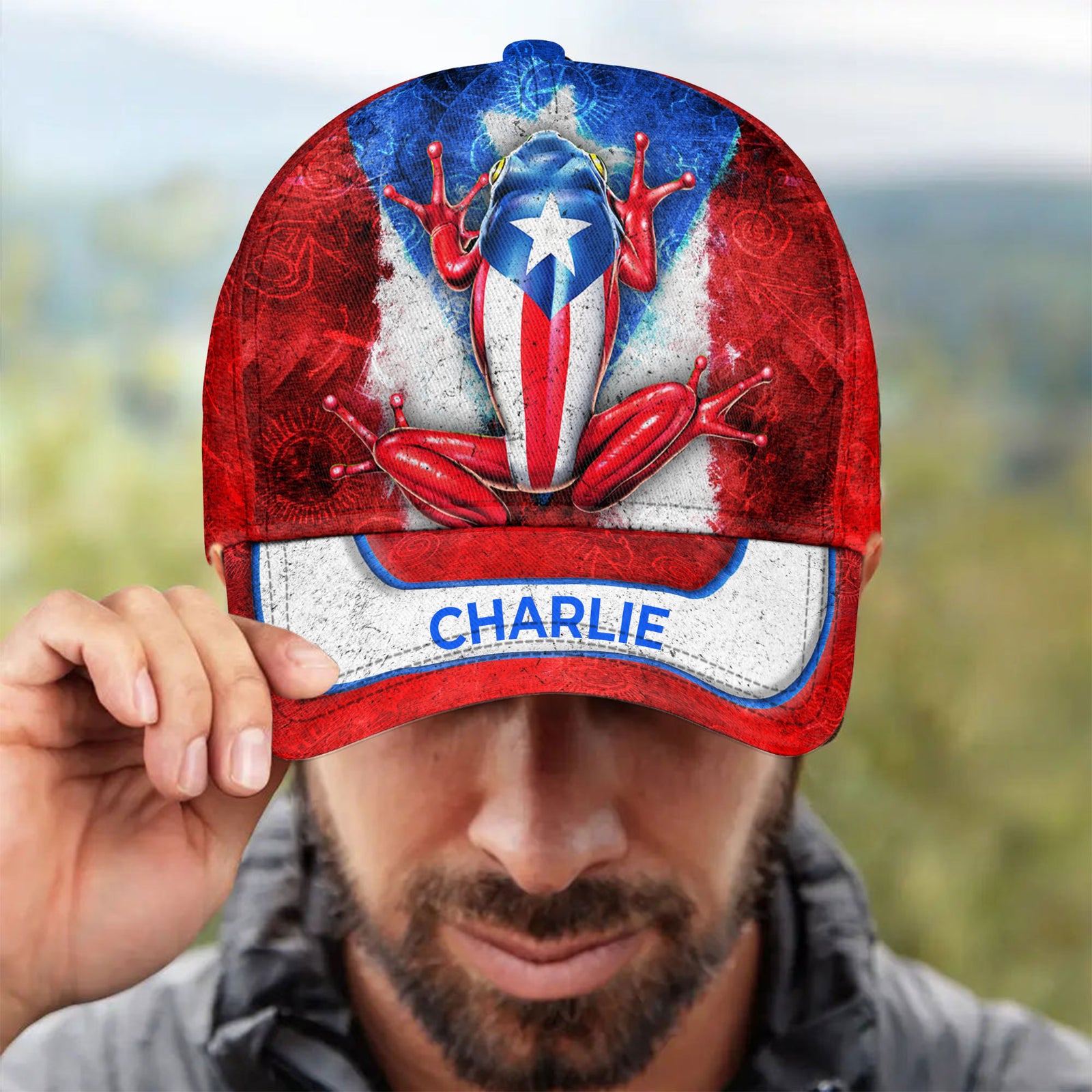 Custom Puerto Rico Coqui Classic Cap With Name