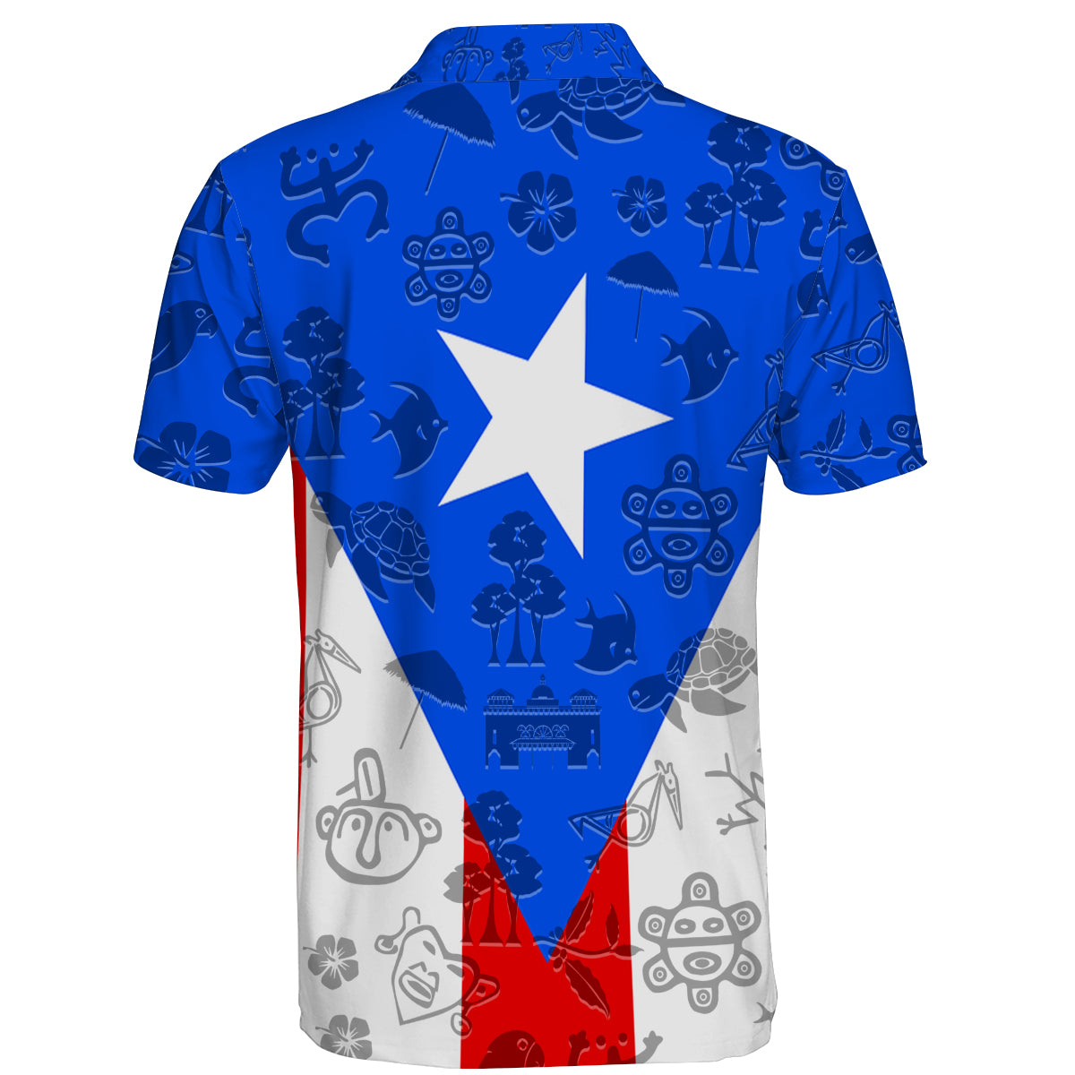 Puerto Rico Polo Shirt With Cultural Flag
