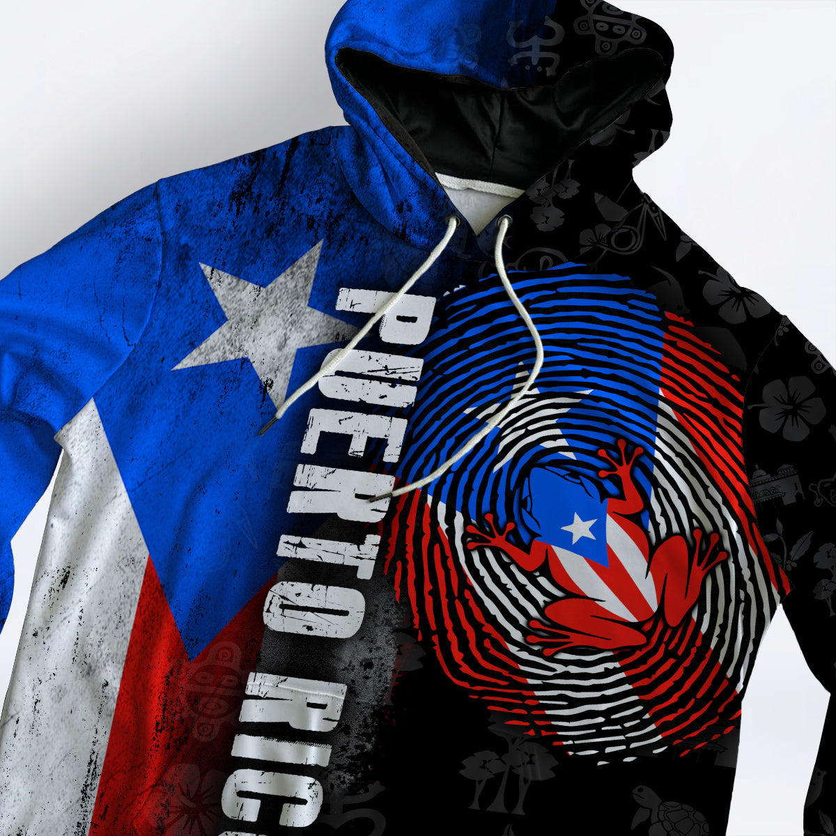 Puerto Rico Flag Symbols Custom Your Name 3D Hoodie