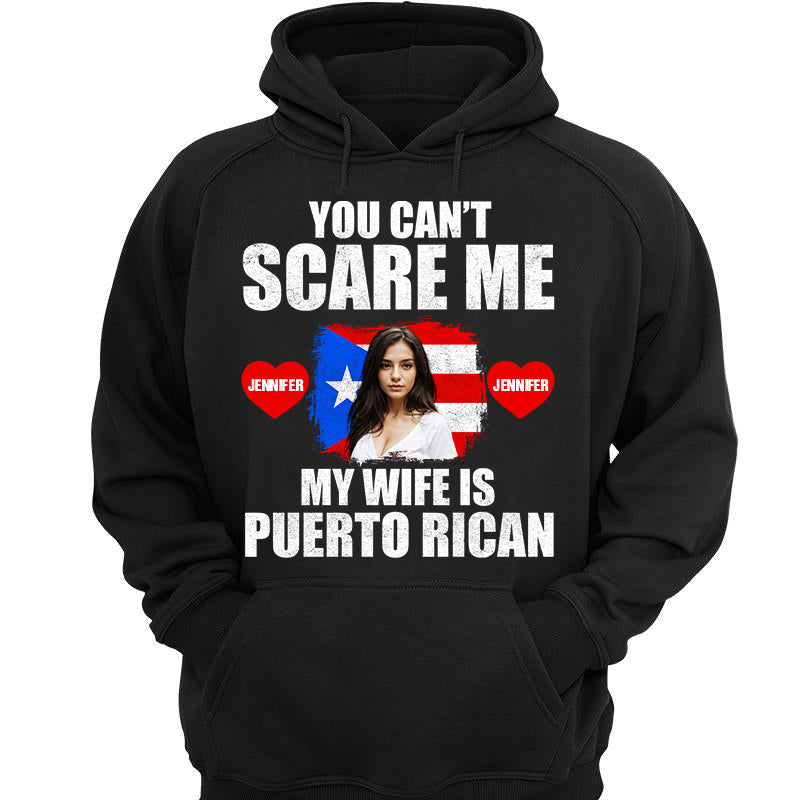 Custom My Wife Is Puerto Rican T-shirt With Your Picture