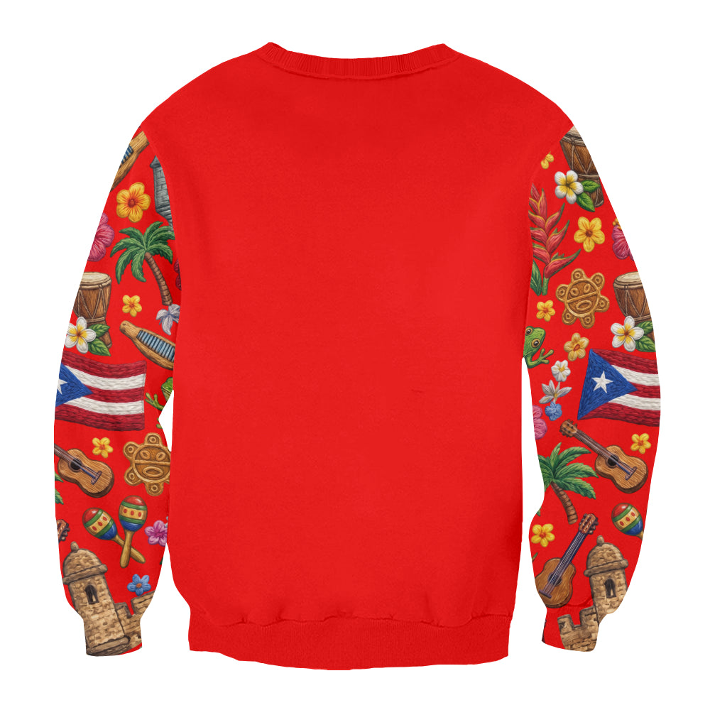 Puerto Rico La Isla Del Encanto Symbols Sweatshirt