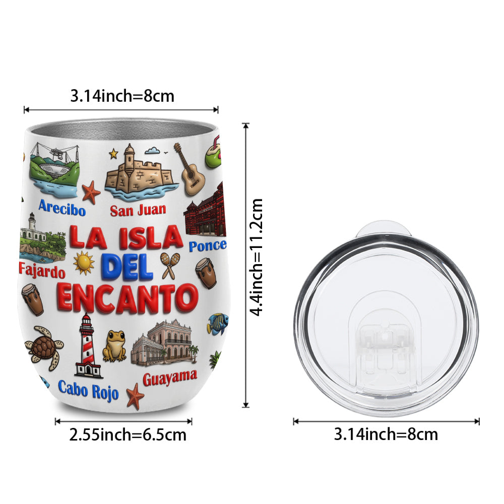 Puerto Rico La Isla Del Encanto Symbols Tumbler