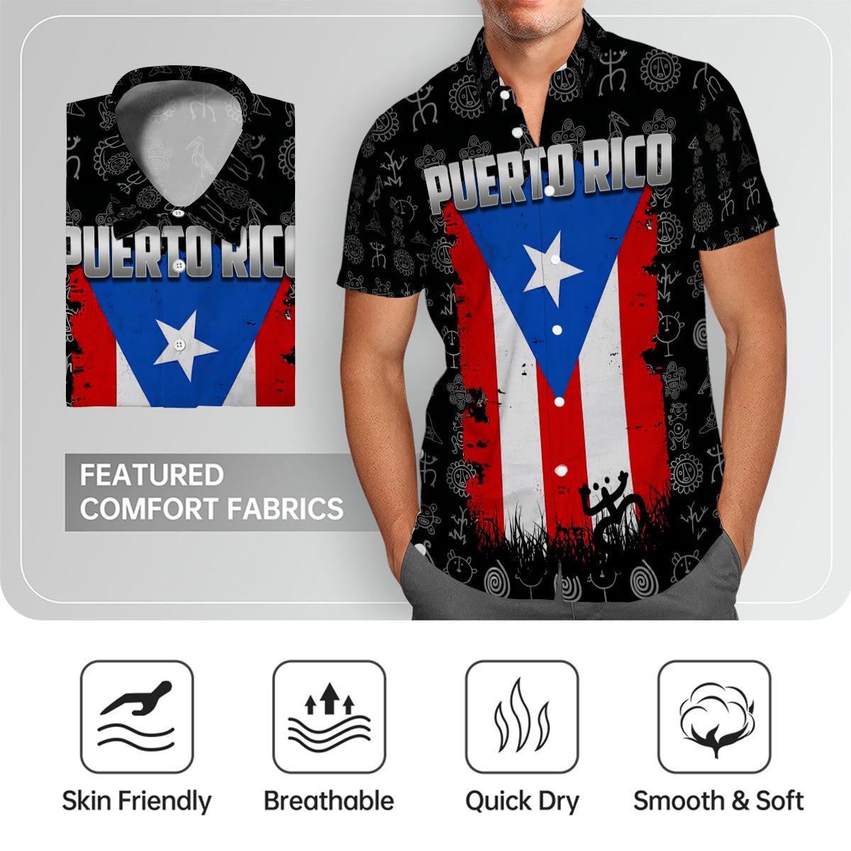 Puerto Rico Hawaiian Shirt With Puerto Rican Style
