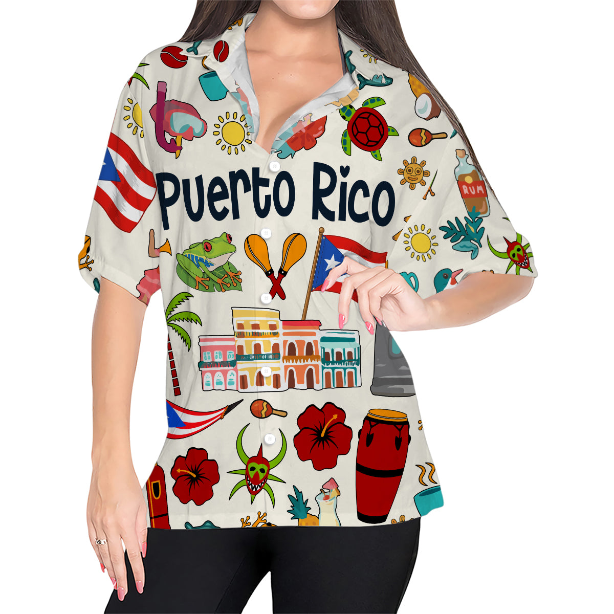 Puerto Rico Hawaiian Shirt For Vacation And Travel Lovers