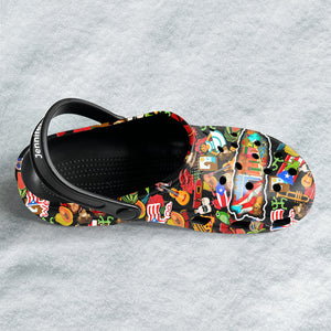 Puerto Rico Personalized Clogs Shoes With Puerto Rico Map And Symbols