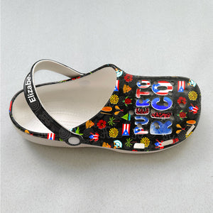 Personalized Puerto Rico Heart Clogs Shoe