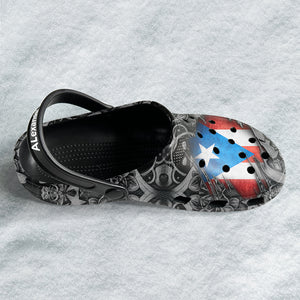 Puerto Rico Flag Personalized Clogs Shoes With Symbols Full v2