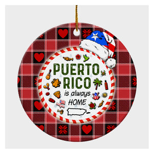 Puerto Rico Is Always Home Circle Ornament