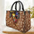 Puerto Rico Leather Handbag Purse With Symbols Flag
