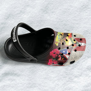 Puerto Rico Personalized Clogs Shoes With Frog, Zipper, Flag