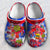 Puerto Rico  Personalized Clogs Shoes With Symbols Tie Dye