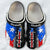 Puerto Rico Personalized Clogs Shoes With A Half Flag