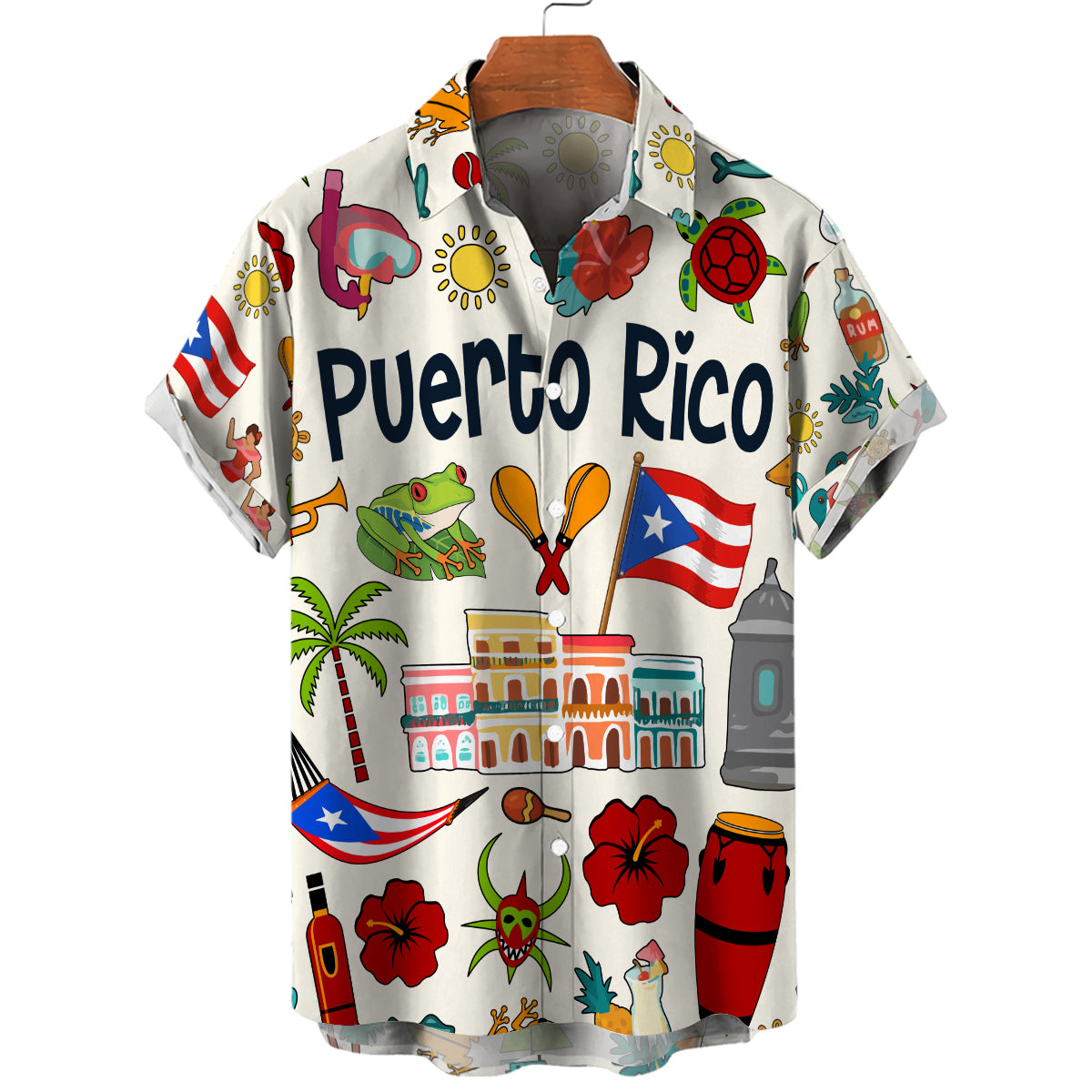 Puerto Rico Hawaiian Shirt For Vacation And Travel Lovers