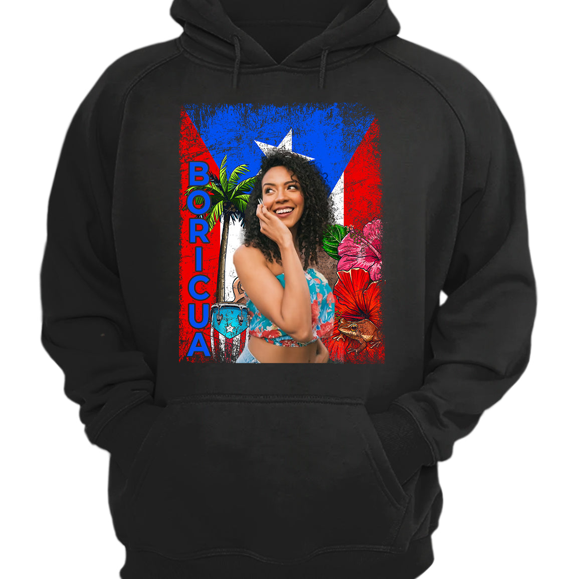 Customized Puerto Rico Boricua T-shirt, Symbols