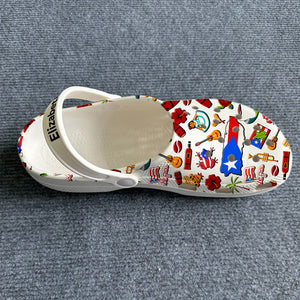 Customized Puerto Rico Clogs Shoes With Puerto Rico Flag And Symbols