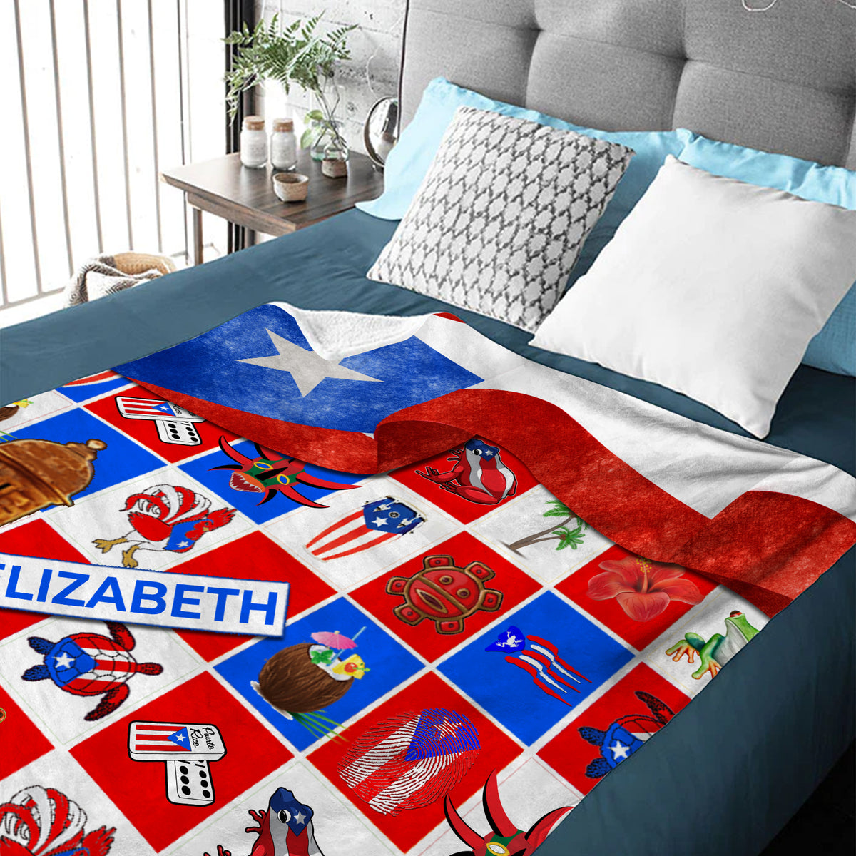 Puerto Rico Personalized Blanket With Puerto Rican Symbols Teezalo