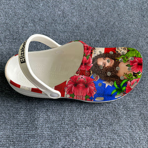 Custom Puerto Rico Clogs Shoes Puerto Rico Flag And Leopart