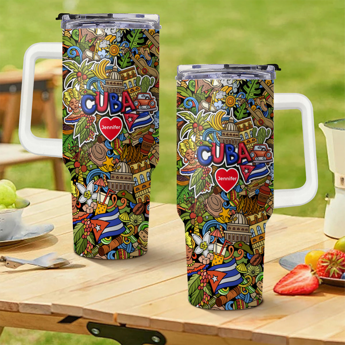 Custom Cuba Tumbler 40oz With Mixed Symbols