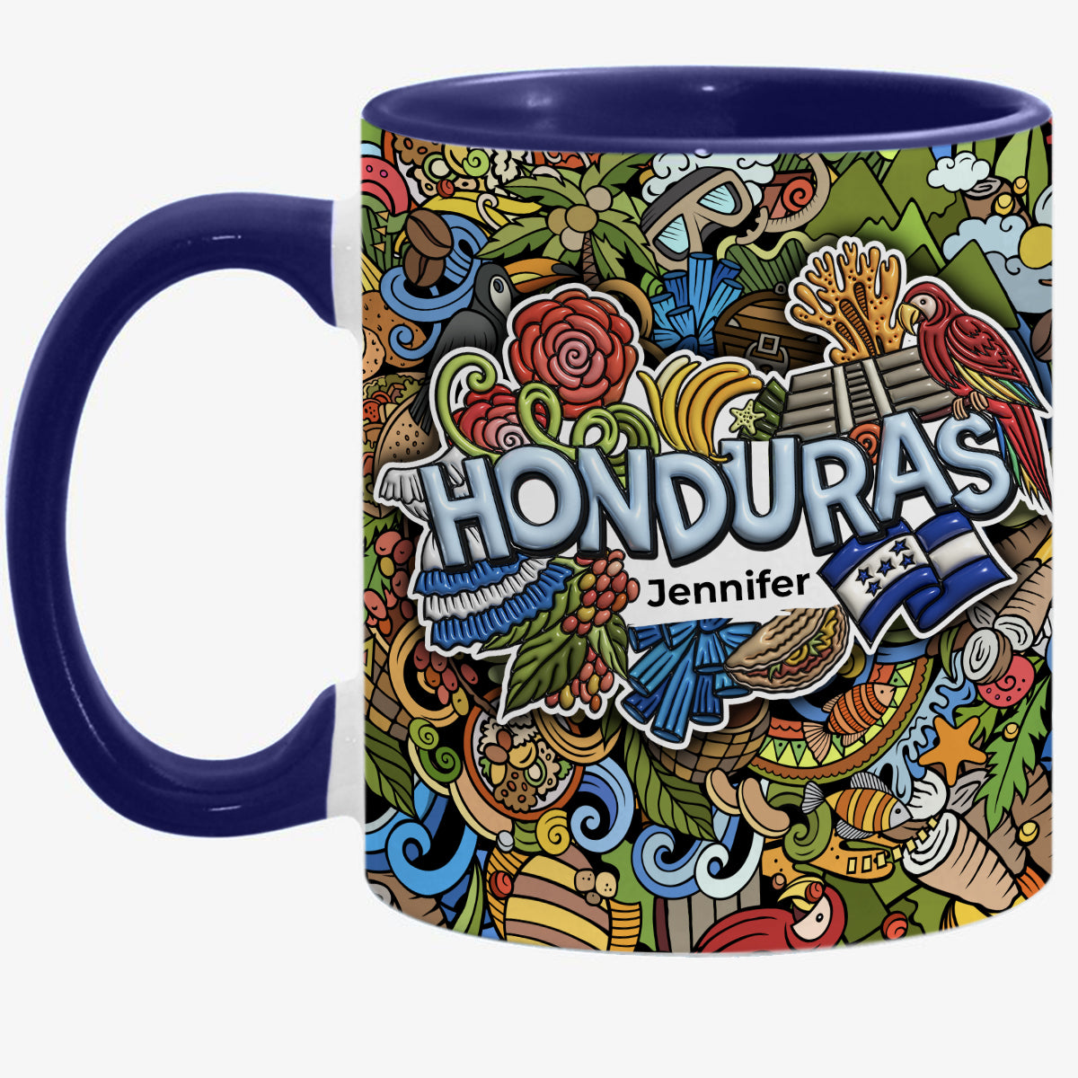 Custom Honduras Accent Mug With Mixed Symbols