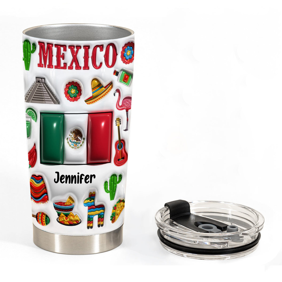 Custom Mexico Tumbler Cup With Your Name