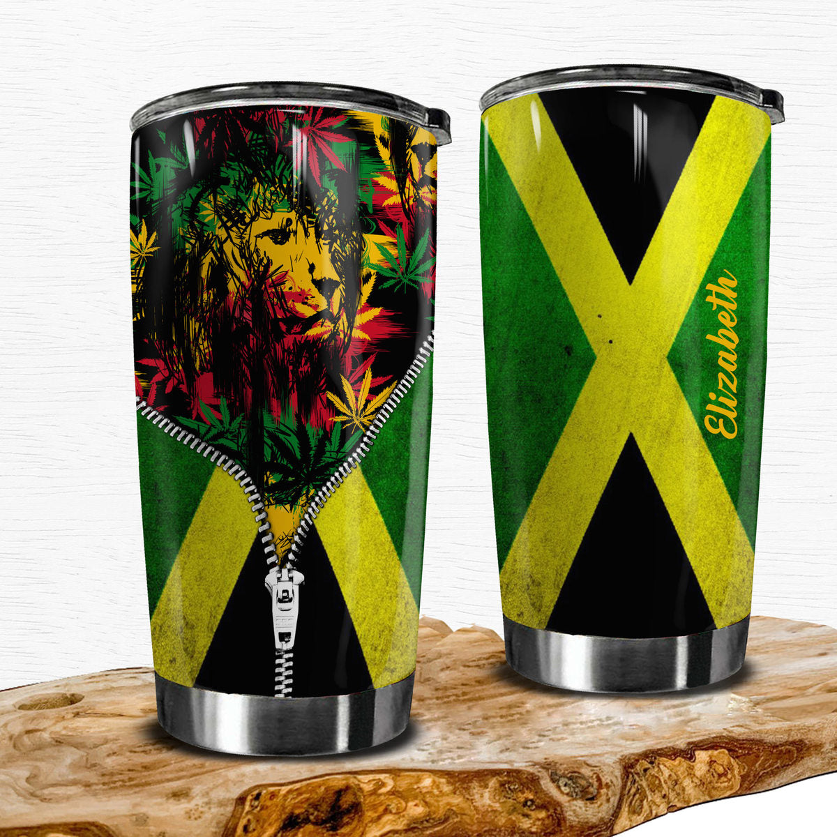 Rasta Jamaican Personalized Tumbler