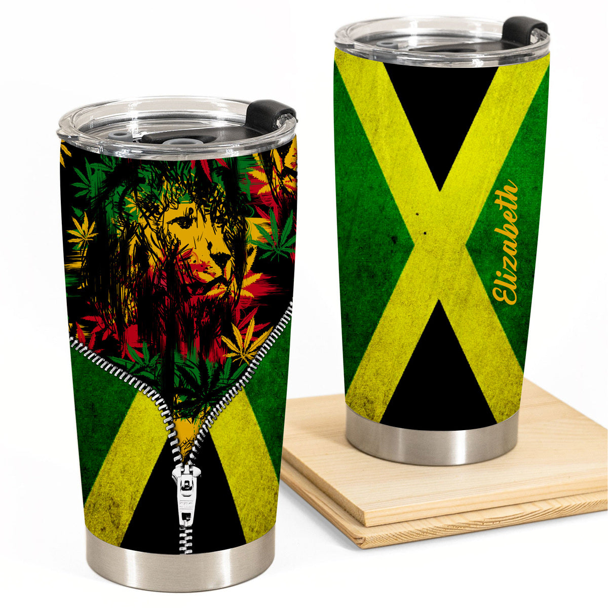 Rasta Jamaican Personalized Tumbler