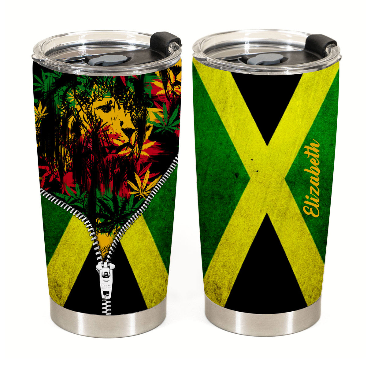 Rasta Jamaican Personalized Tumbler