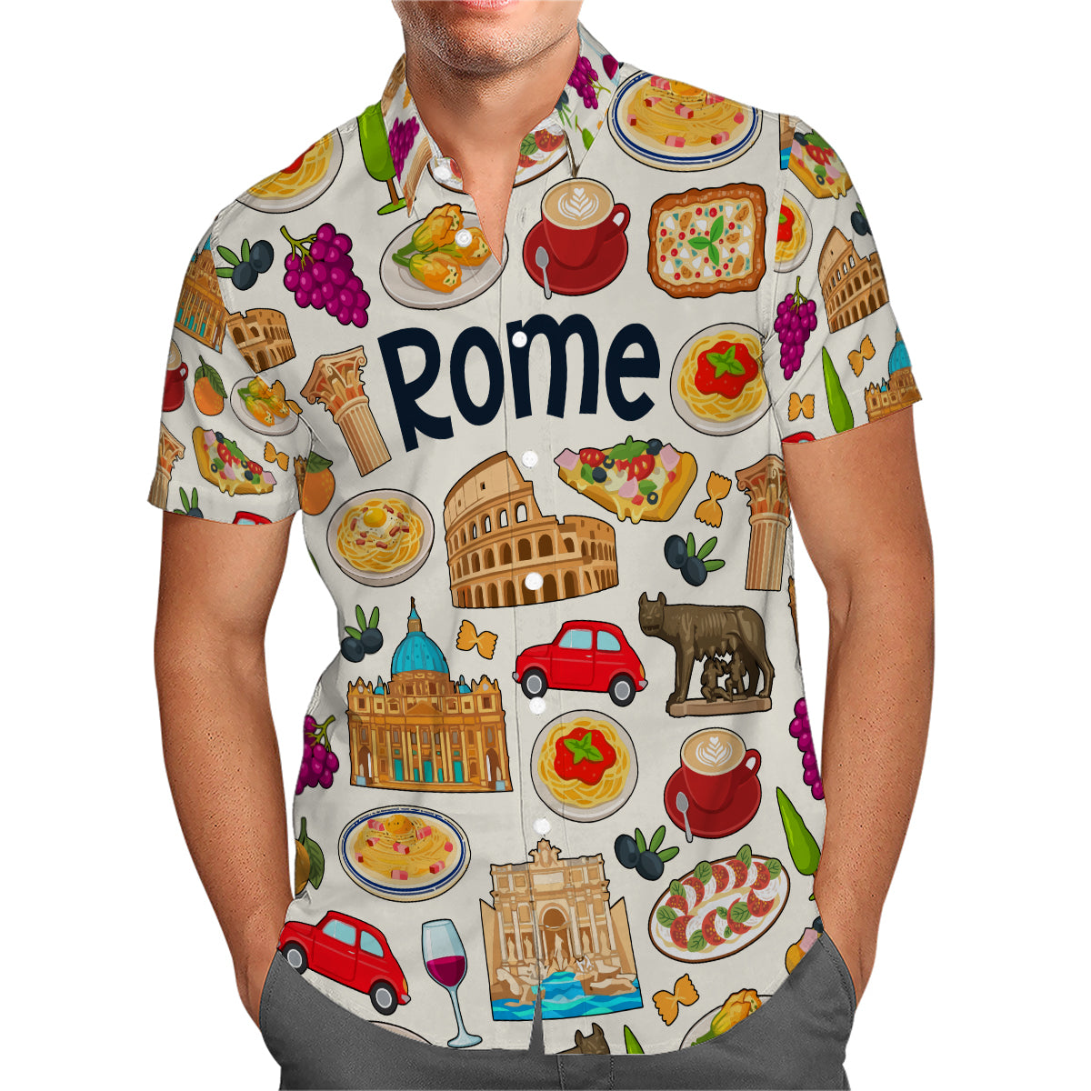 Rome Hawaiian Shirt For Vacation And Travel Lovers