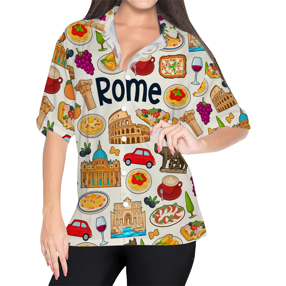 Rome Hawaiian Shirt For Vacation And Travel Lovers