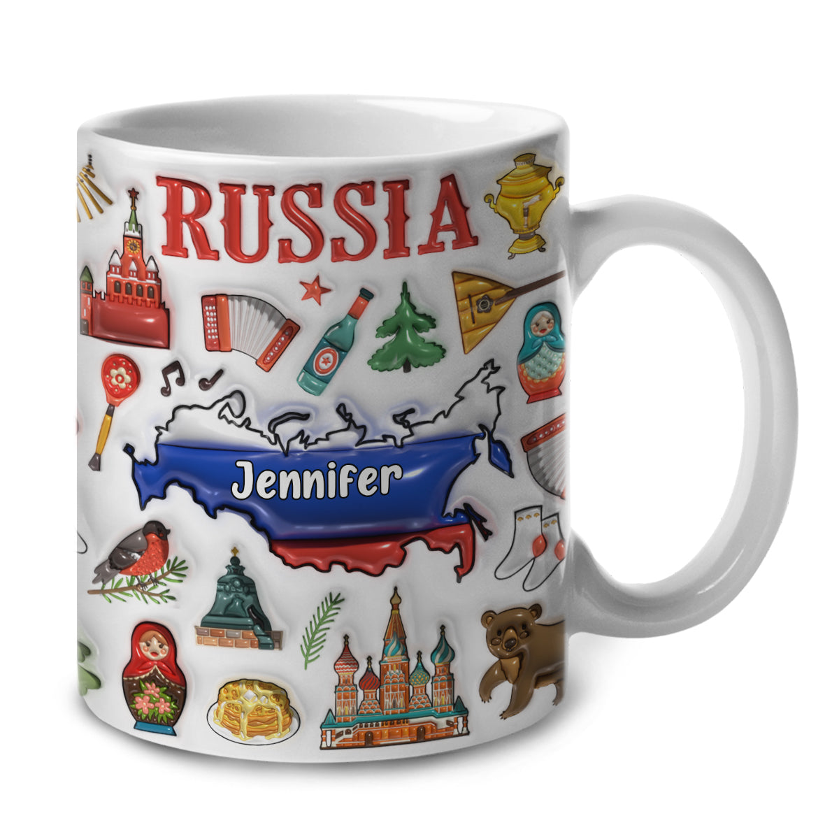 Custom Russia Coffee Mug Cup With Your Name