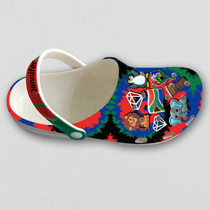 South Africa Personalized Clogs Shoes With Symbols Tie Dye