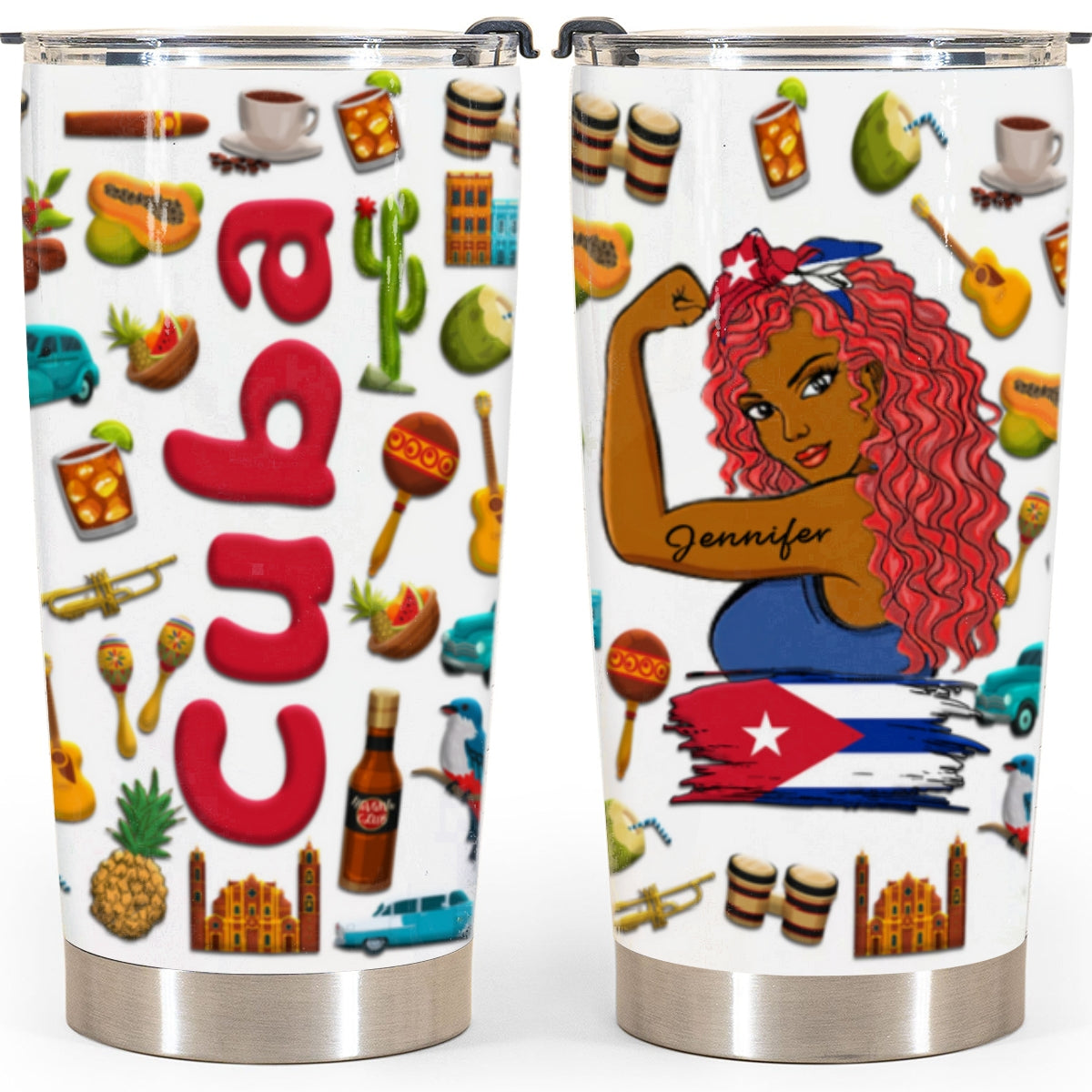 Custom Proud Cuban Girl Tumbler And Your Name