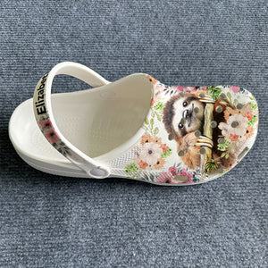 Sloth Flower Personalized Clogs Shoes With Your Name