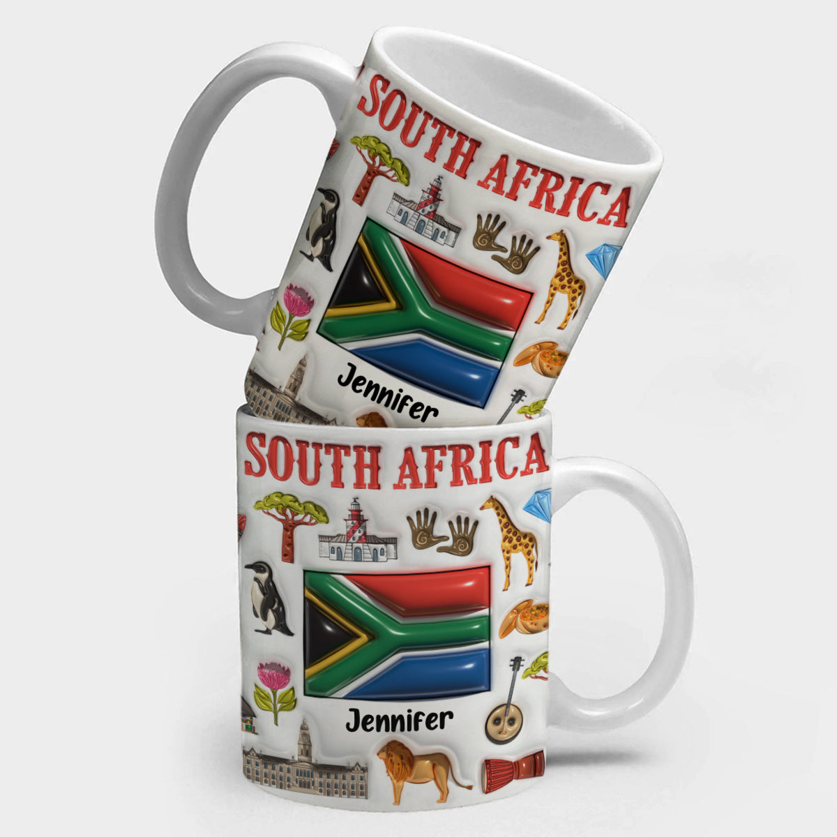 Custom South Africa Coffee Mug Cup With Your Name v2