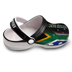 South Africa Personalized Clogs Shoes With A Half Flag