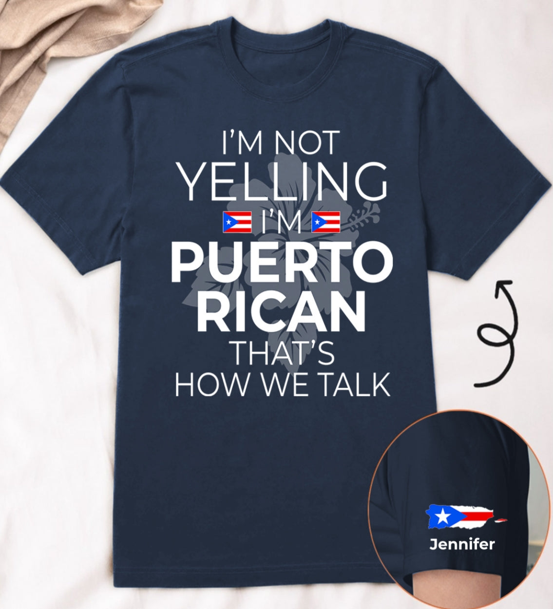 Custom I'm Not Yelling I'm Puerto Rican T-shirt And Name