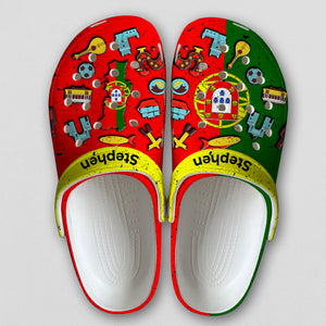 Portugal Flag Symbol Personalized  Clogs Shoes