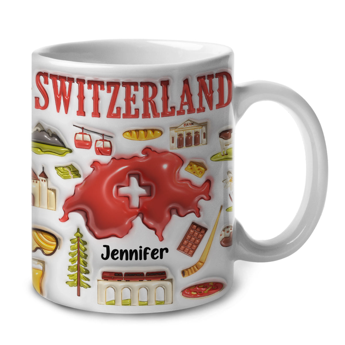 Custom Switzerland Coffee Mug Cup With Your Name