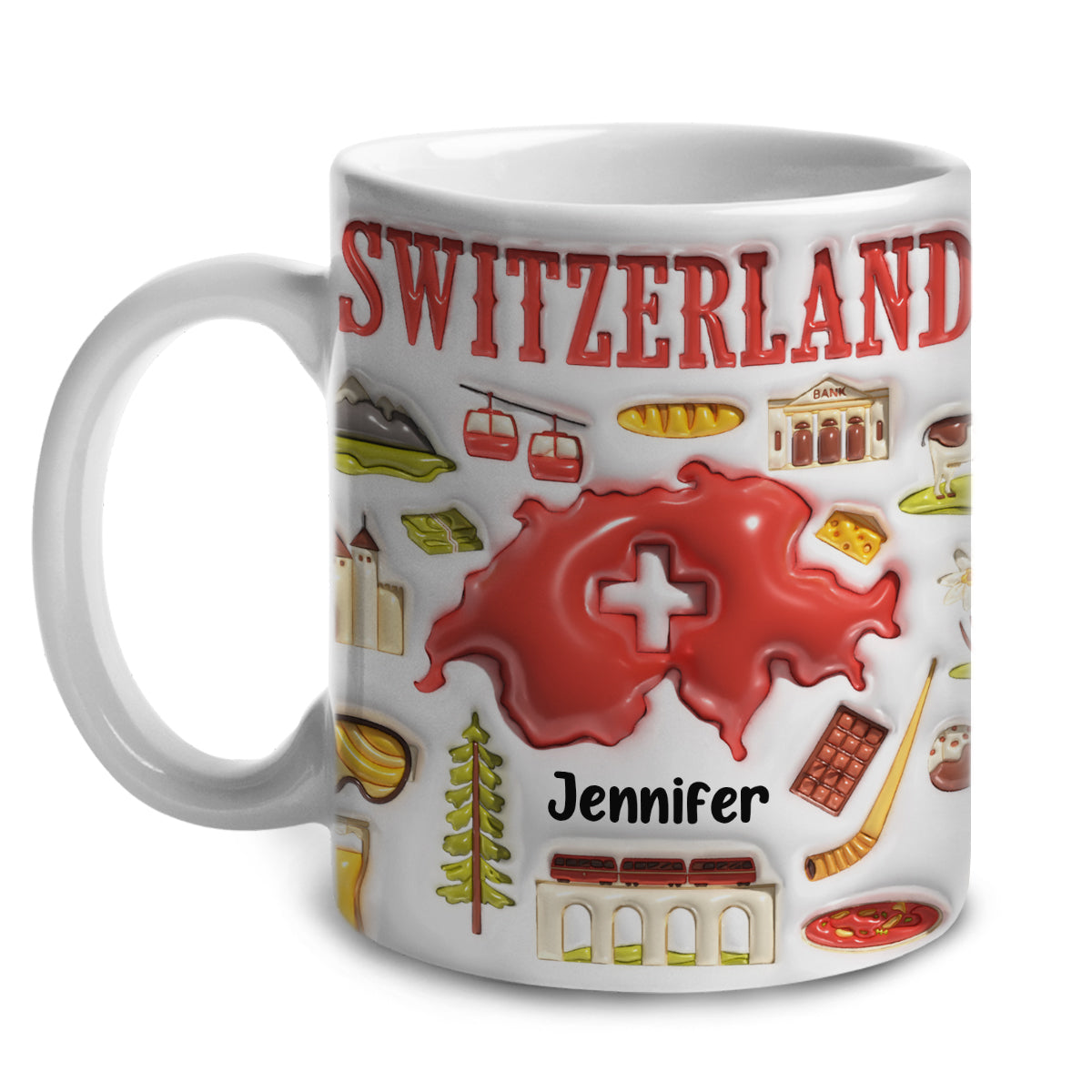 Custom Switzerland Coffee Mug Cup With Your Name