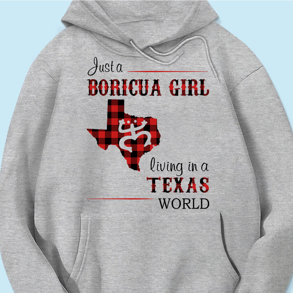 Just A Boricua Girl Living In A Texas World T-shirt