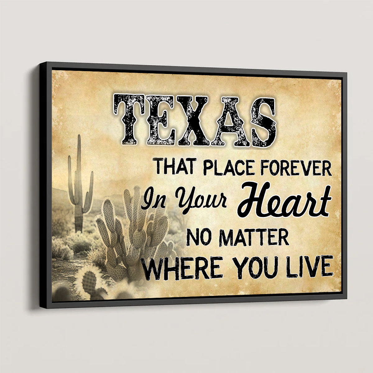 Texas That Place Forever In Your Heart Horizontal Poster