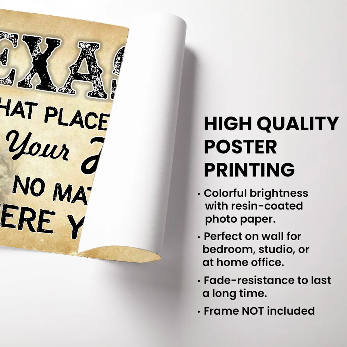 Texas That Place Forever In Your Heart Horizontal Poster